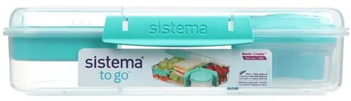 Sistema Drei-Kammer-Lunchbox mit Joghurtbehälter und Schale 1,48 l, mint