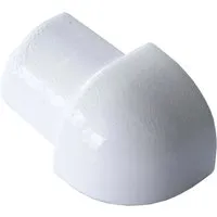Dalsys Außeneck Fliesenschiene Viertelkreis 10mm Aluminium Weiß