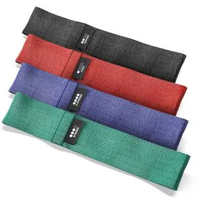 bemaxx Fitnessband Loop Band Set, 32 x 6 cm, 4 Widerstände und Farben, Loop aus Textil und Gummi, 4 Stück