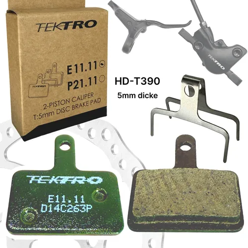 Tektro E11.11 Resin Fahrrad Scheibenbremsbeläge 2 Kolben Performance Grün