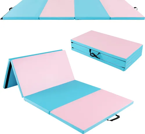 COSTWAY Klappbare Gymnastikmatte 240x120x5cm mit Tragegriffen