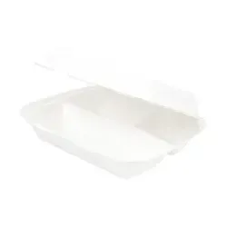 Greenbox Menüschale mit Klappdeckel, HP4/3, rechteckig, 3-geteilt DFC013371 , 1 Packung = 50 Stück