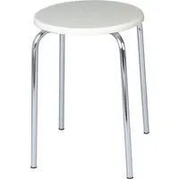 Wenko Badhocker Exclusiv weiß-chrom - Stylischer Badhocker in elegantem Weiß-Chrom, ideal für Badezimmer und vielseitig einsetzbar.