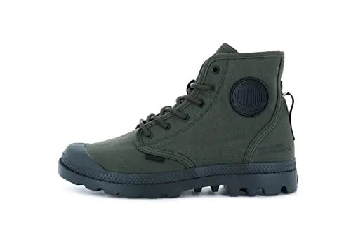 Palladium PAMPA HI HTG SUPPLY Unisex Sneaker in Grün, Größe 38 EU - Herren-Sneaker aus Baumwoll-Canvas und recyceltem Polyurethan, ideal für nachhaltigen Stil und Komfort.