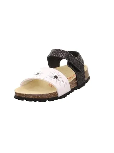Superfit Mädchen Fussbettpantoffel Nicht Zutreffend, Weiß Schwarz 0010, 24 EU Weit
