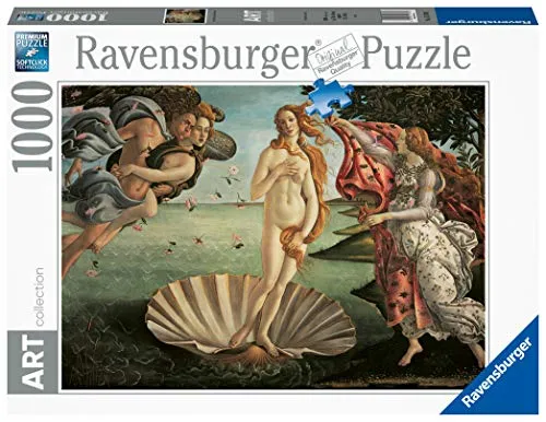 Ravensburger Puzzle dla dorosłych 2D: 1000 elementów Art Collection - Narodziny Wenus, Stary Design