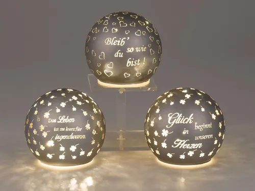 formano Kugelleuchte Sprüche mit Timerfunktion von formano