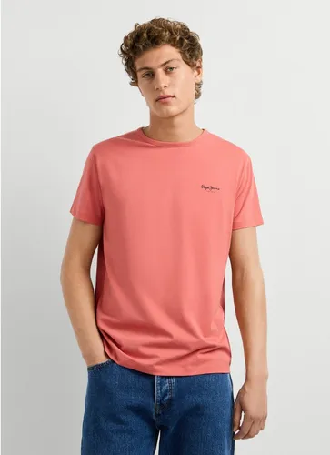 Pepe Jeans T-Shirt ORIGINAL BASIC 3N Rundhals mit Logodruck - Entdecke das Pepe Jeans T-Shirt »ORIGINAL BASIC 3N«! Mit seinem bequemen Rundhalsausschnitt und der Stretch-Qualität ist es ideal für den Alltag. Vielseitig kombinierbar für jeden Anlass, ob lässig oder sportlich.