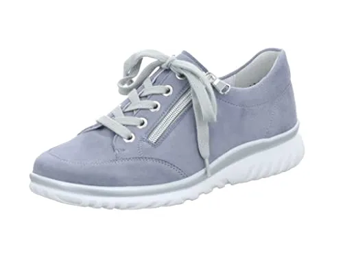 Semler Komfort Schnürschuhe Lena Damen 31313231343233 Blau 42 EU - Schnürer in Weite H, aus weichem Samt-Chevreau mit herausnehmbarem Vario-Fußbett für individuellen Komfort. Ideal für Freizeit und Büro, mit seitlichem Reißverschluss für einfaches An- und Ausziehen.