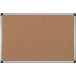 Bi-Office Korktafel Maya, mit Aluminiumrahmen, hochwertige Naturkorkoberfläche, Pinnwand,60 x 45 cm