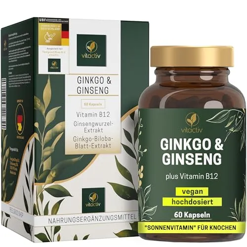 Vitactiv Ginkgo & Ginseng + B12 Kapseln