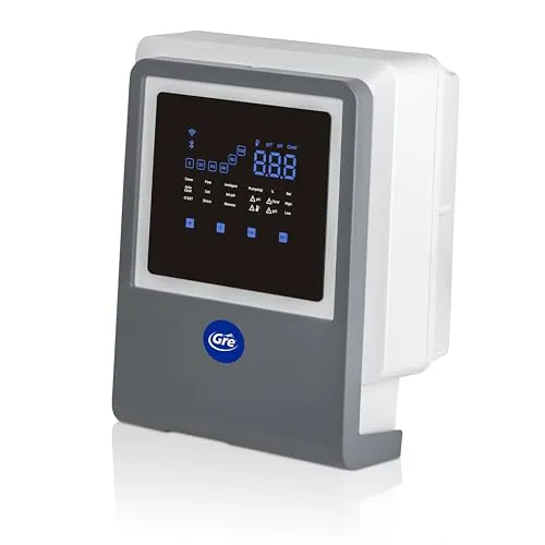 Gre SWGA60 - Salzelektrolysegerät mit pH-Controller für Pools bis 60 m3 - Effizientes All-in-One Pool-Salzelektrolysegerät mit integrierter pH-Regelung und App-Steuerung für kristallklares Wasser. Ideal für Pools bis 60 m3 und sorgt für einfache Installation und Nutzung.
