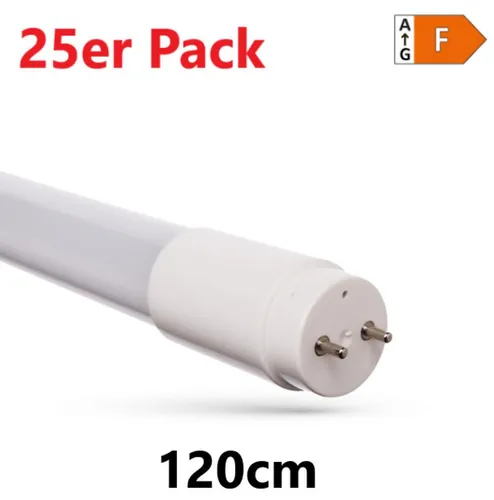 Spectrum LED-Leuchtmittel 25er Pack LED 120cm Röhre G13 Tube Glas T8 17W 1800lm Warm 3000K, G13, Warmweiß