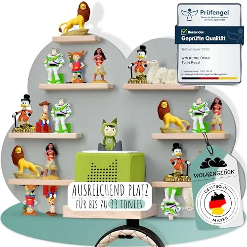 WOLKENGLÜCK® Tonie Regal (Wolke) in grau von WOLKENGLÜCK