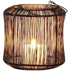 Skandinavische Deko Windlicht Teelichthalter Kerzenhalter Stello Schwarz