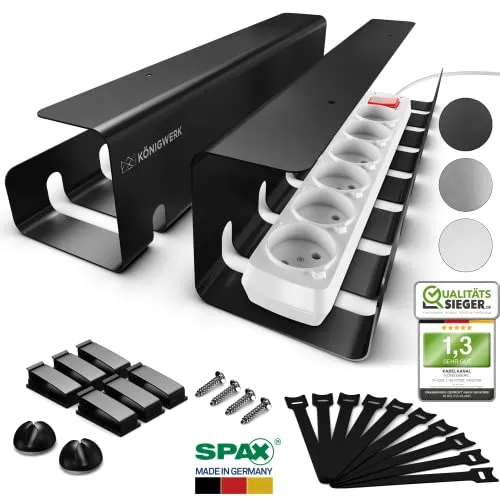 Königwerk Kabelkanal Schreibtisch fürs Kabel Management