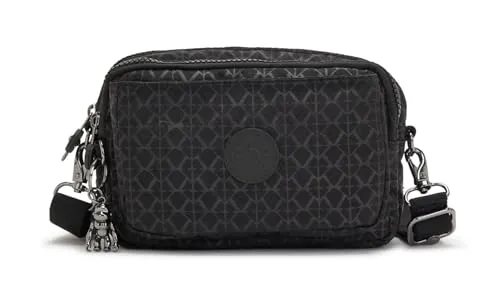 Kipling Abanu Multi Convertible Crossbody S - Schwarz - Damen Umhängetasche mit verstellbarem Tragegurt, ideal für Freizeitaktivitäten. Stilvolles Design in Schwarz mit Logo-Akzenten und praktischem Platzangebot.
