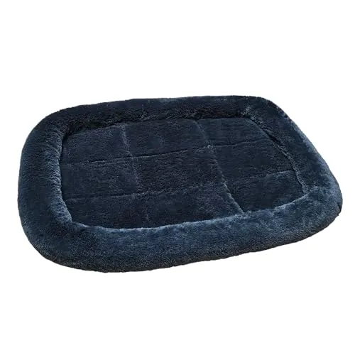 Nobby 61962 Matte mit Rand oval Classic BIAN dunkelgrau - Hundebett aus Softplüsch mit Anti-Rutsch, waschbar bis 30°C, ideal für gemütliche Stunden Ihres Hundes.