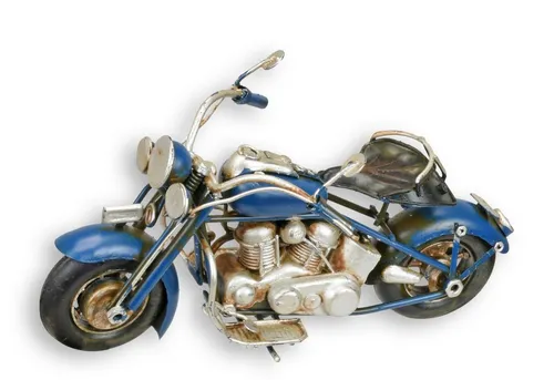 Aubaho Dekoobjekt Blechmodell Motorrad Oldtimer Retro Design - Einzigartige Retro-Dekoration aus Blech, ideal für Sammler und Motorradliebhaber. Verleiht jedem Raum einen nostalgischen Charme.