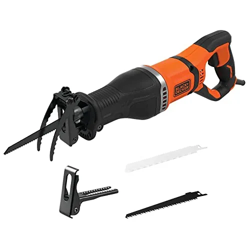 BLACK+DECKER Säbelsäge Elektrisch 750 W - Universalsäge für Holz & Metall - Sägen: Hochwertige Säbelsäge mit 20 mm Hublänge, flexiblem Sägeschuh und ergonomischem Design für komfortable und präzise Schnitte.
