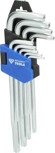 KS TOOLS Winkelstiftschlüssel-Satz, 9-tlg, Torx®-Profil, kurz