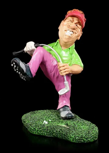 Wütende Golfspieler Figur zerbricht Schläger - Aaarrrg - Geschenk Golfer lustig