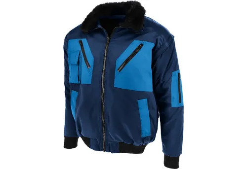 Piloten-Jacke OSLO 4173 - Kälteschutz in Marineblau, Größe 3XL - Funktionsjacke für Herren, ausgestattet mit herausnehmbarer Weste und abnehmbaren Ärmeln, idealer Kälteschutz für die universelle Branche.