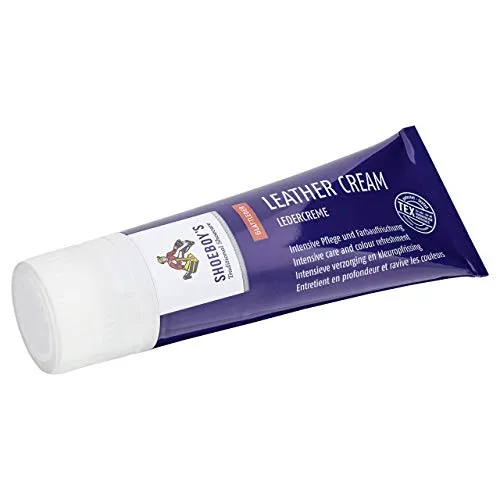 Shoeboy's Leather Cream - Schuhcreme mit Schwammaufträger für Glattleder, mittelbraun, 1er Pack (1 x 75 ml)