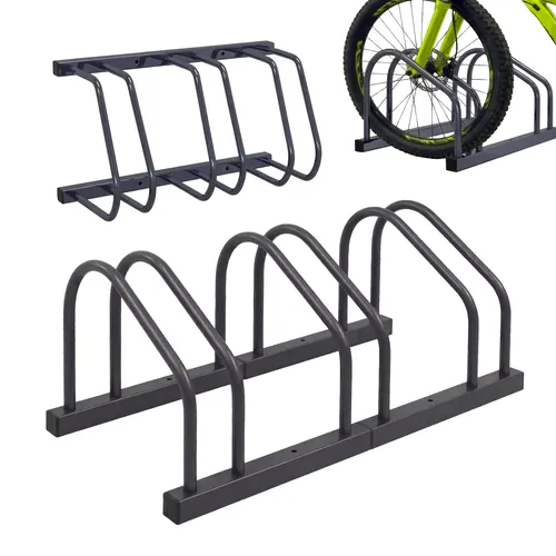 Relaxdays Fahrradständer Stahl Anthrazit für 3 Fahrräder