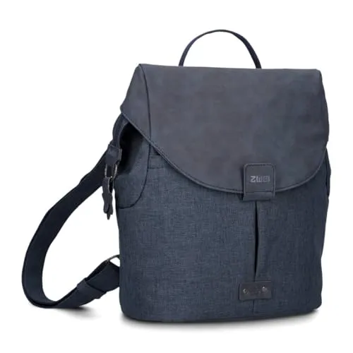 Damen City-Rucksack Olli OR8 - Vintage 5L in Grau - Stylischer Tagesrucksack aus robustem Kunstleder, wasserabweisend und mit praktischen Fächern für Ihre Essentials. Perfekt für den Alltag!