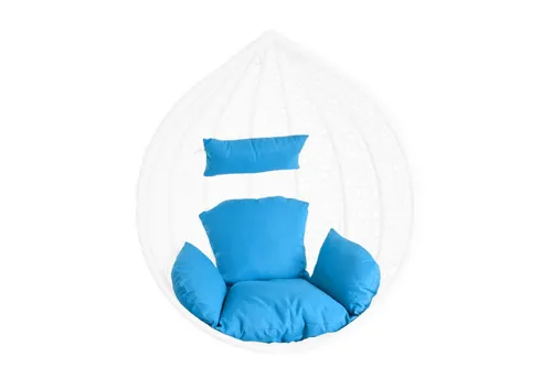 ESTEXO Sitzkissen für Hängesessel - Hellblau - Bequemes Sitz- und Rückenkissen für Hängesessel mit abnehmbarem, waschbarem Bezug; ideal für entspanntes Sitzen und stilvolle Akzente im Garten oder Wohnraum.