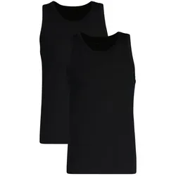 GANT Herren Unterhemd 2er Pack - Ärmeloses Rundhals-Tank Top in Schwarz - Herrenunterhemden im praktischen Doppelpack, aus angenehm weicher Stretch Cotton für optimalen Tragekomfort. Ideal für Lagenlooks oder solo!