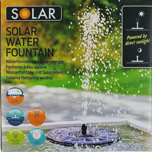 Teich Springbrunnen Fontäne Solar Pumpe Teichpumpe Brunnen Garten Wasserspiel