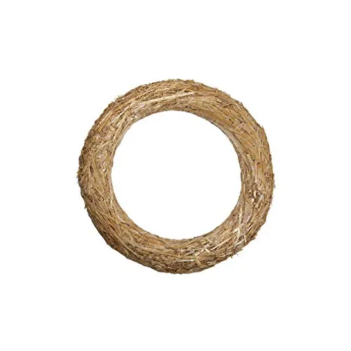 DekoPrinz® Strohkränze, 1 Stück | ø 20 cm Durchmesser | 3 cm Stärke | Strohrömer, Türkranz, Deko-Kranz, Kranz-Rohling, Strohring