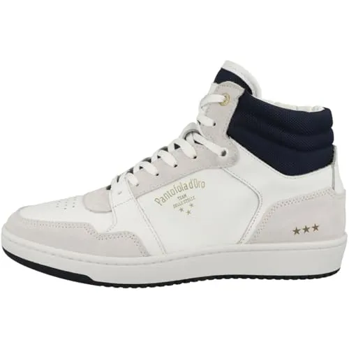Pantofola d'Oro Sneaker Leder/Textil grau|weiß 45 EU - Sneaker aus Leder/Textil in Grau und Weiß, ideal für Freizeitaktivitäten. Bequem mit 3 cm Absatzhöhe und ungefüttertem Innenmaterial für ein angenehmes Tragegefühl.