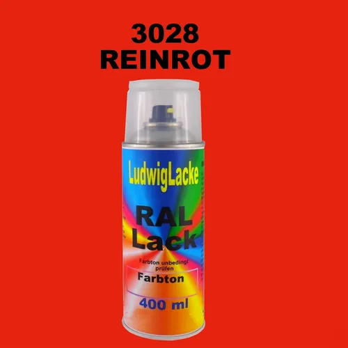 RAL 3028 Reinrot Seidenmatt 400 ml 1K Spray
