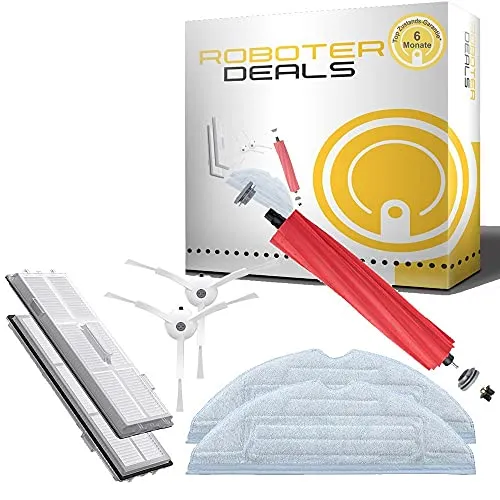 Zubehör Set, Ersatzteile Kit für Xiaomi Roborock S7, S7+, S7 Plus (2x Filter, 2x Pad, 2x Seitenbürste, 1x Hauptbürste)
