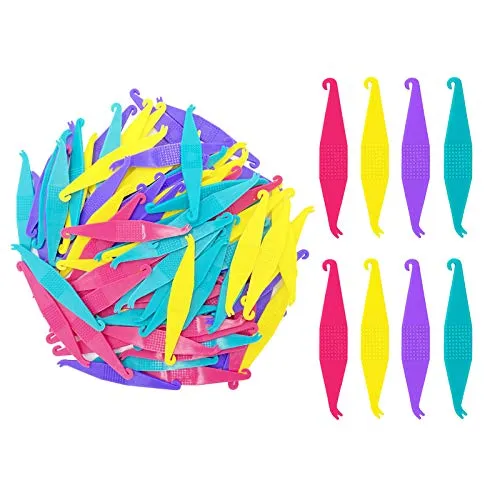 Elastische Gummibänder für Zahnspangen Einweg-Kunststoffgummis für die Kieferorthopädie ca. 30 Stück, mehrfarbig