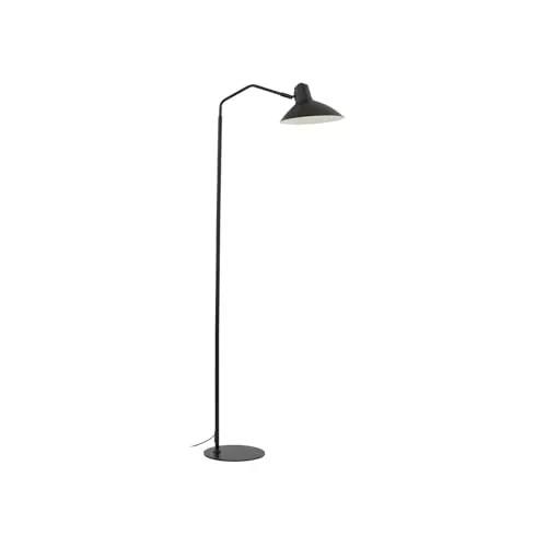 Lindby Stehlampe Adrik, Metall, Schwarz IP20 - Standleuchte im modernen Design mit schwarzem Metallschirm, der zeitlose Eleganz ausstrahlt und die Atmosphäre von beruhigend bis anregend verwandelt.