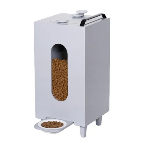 Trockenfutterspender 20L für Katzen und Hunde - Automatisierter Futterspender mit 20L Kapazität, der perfekt portioniertes Futter liefert und Rückenschmerzen beim Füttern vermeidet. Ein elegantes Möbelstück für Ihr Zuhause!