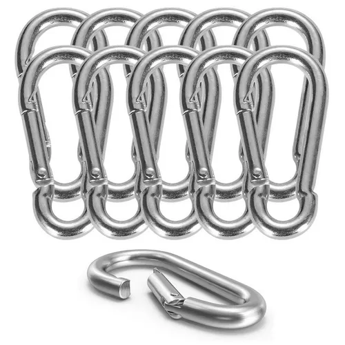 toolmate® Karabiner 12x Karabinerhaken 55 mm