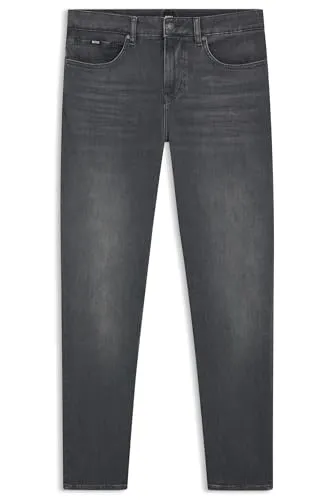 BOSS Herren H-Re.Maine Maine Regular-Fit Jeans aus grauem Stretch-Denim Grau 38/32