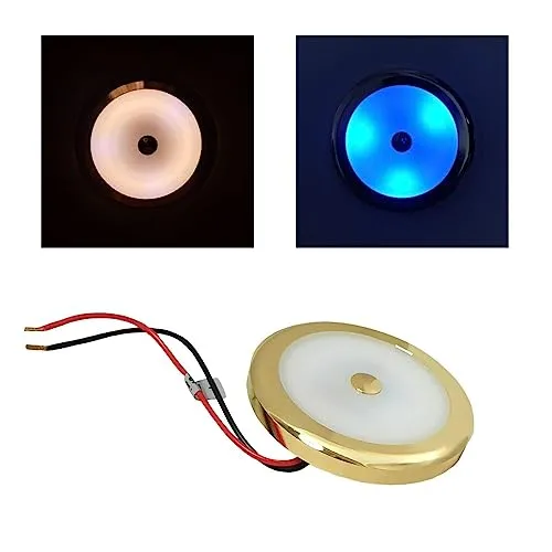 Marvix LED Spotbeleuchtung 12V 24V Berührungsschalter Dimmer 70mm Runde Gold Downlight Beleuchtung für Wohnmobil, Wohnmobil Van und Boot