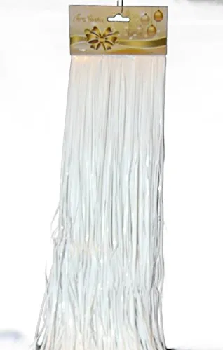 Weißes Lametta 50 cm Neu