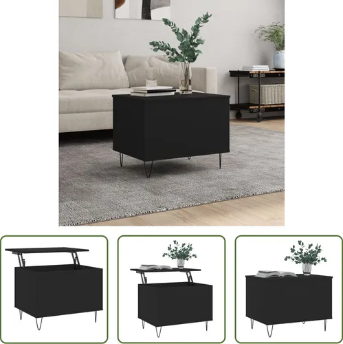 The Living Store Couchtisch Schwarz 60x44,5x45 cm