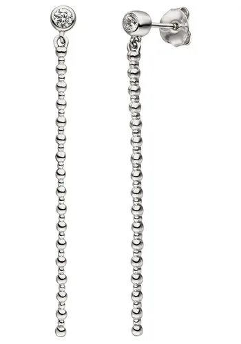 JOBO Paar Ohrhänger Ohrringe hängend 53 mm lang, 925 Silber mit Zirkonia