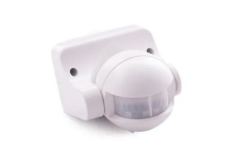 IR Bewegungsmelder mit Dämmerungssensor 12V weiß 140° Sensor Infrarot 12m