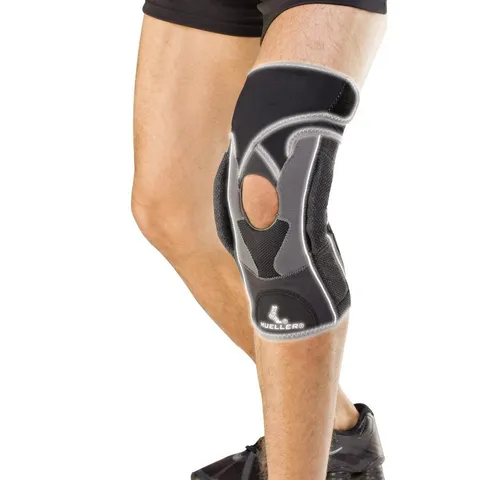 Mueller Hg80 Premium Kniebandage mit Gelenk XL - Bandagen für optimalen Knieschutz, bietet Unterstützung und Stabilität bei sportlichen Aktivitäten, Farbe: schwarz.