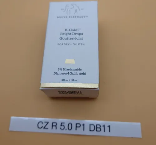 Drunk Elephant B-GoldiTM Bright Drops 30 ml - Strahlendes Serum - Tagespflege mit 5 % Niacinamid für ein sanftes, goldenes Finish. Lindert Hautunregelmäßigkeiten und bringt Ihre Haut zum Strahlen, ohne zu glitzern.