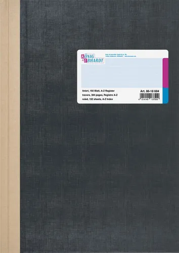 König & Ebhardt 8618684 Registerbuch A4 liniert grau - Sonstige, robust und langlebig - ideal für die Organisation von Dokumenten und wichtigen Unterlagen.